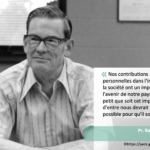 Une photo de Ralph Peck avec une citation : "À la fin des années 1930 et au début des années 1940, Ralph B. Peck a travaillé avec Karl Terzaghi sur le projet de métro de Chicago. Cette relation a permis de faire de grands progrès dans l'observation du comportement de la terre et de la roche pendant la construction et sous contrainte. Ce fut l'une des premières applications en ingénierie géotechnique de ce que l'on appelle aujourd'hui la méthode observationnelle."
